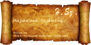 Hajducsek Szabolcs névjegykártya